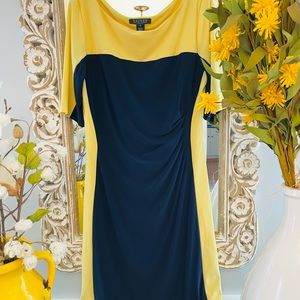 Beautiful Navy and Yellow Ralph Lauren size 10 dress🌸